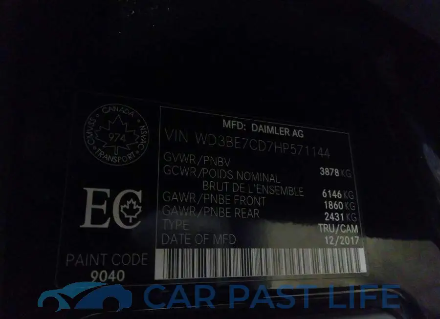 WD3BE7CD7HP571144# 9