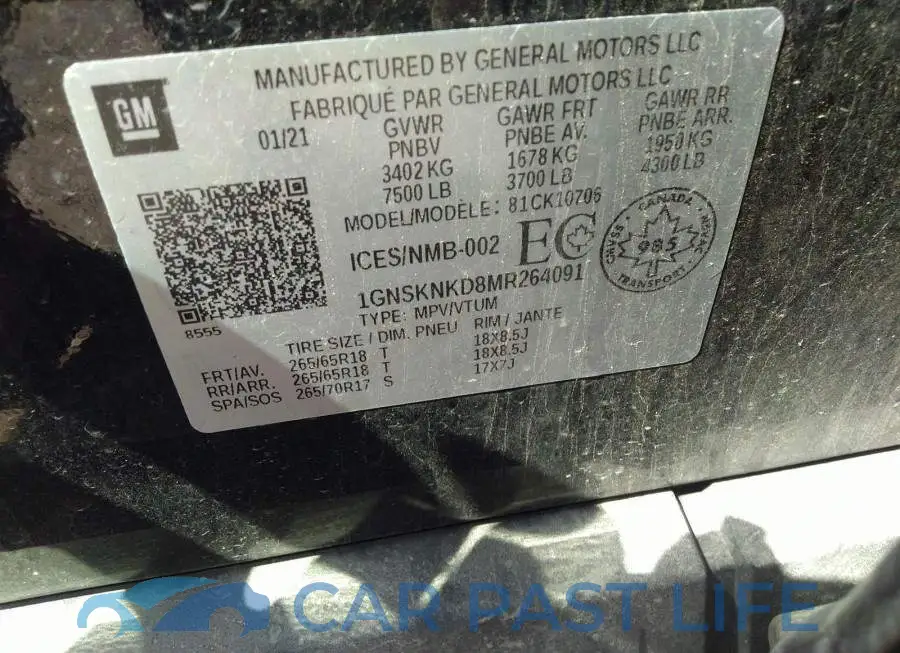 1GNSKNKD8MR264091# 9