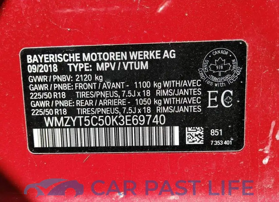 WMZYT5C50K3E69740# 9