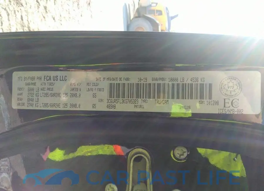3C6UR5FL3KG705323# 9