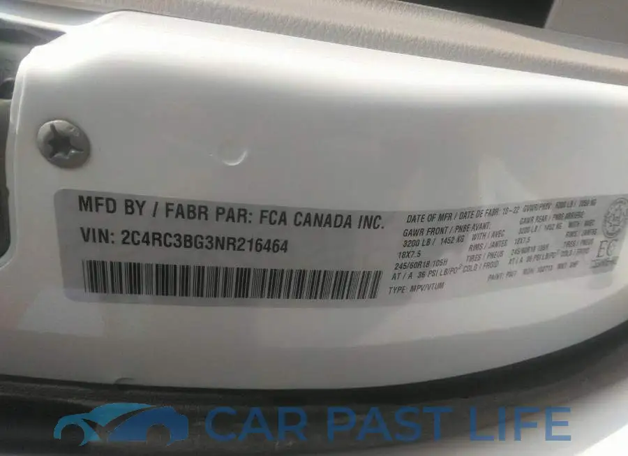 2C4RC3BG3NR216464# 9