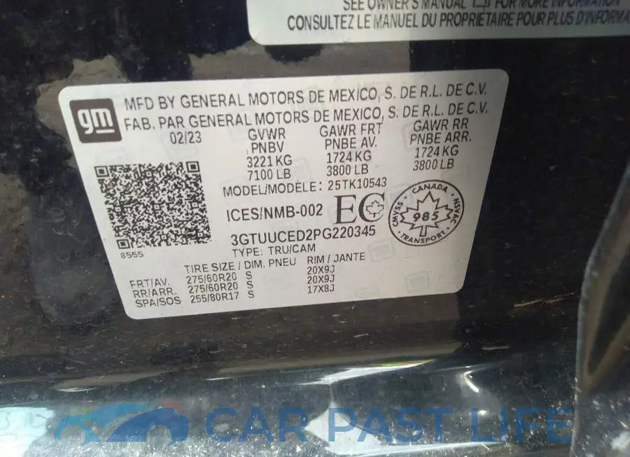 3GTUUCED2PG220345# 9