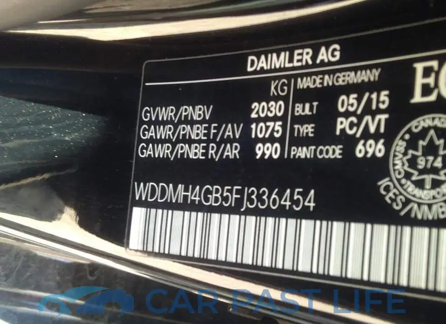 WDDMH4GB5FJ336454# 9