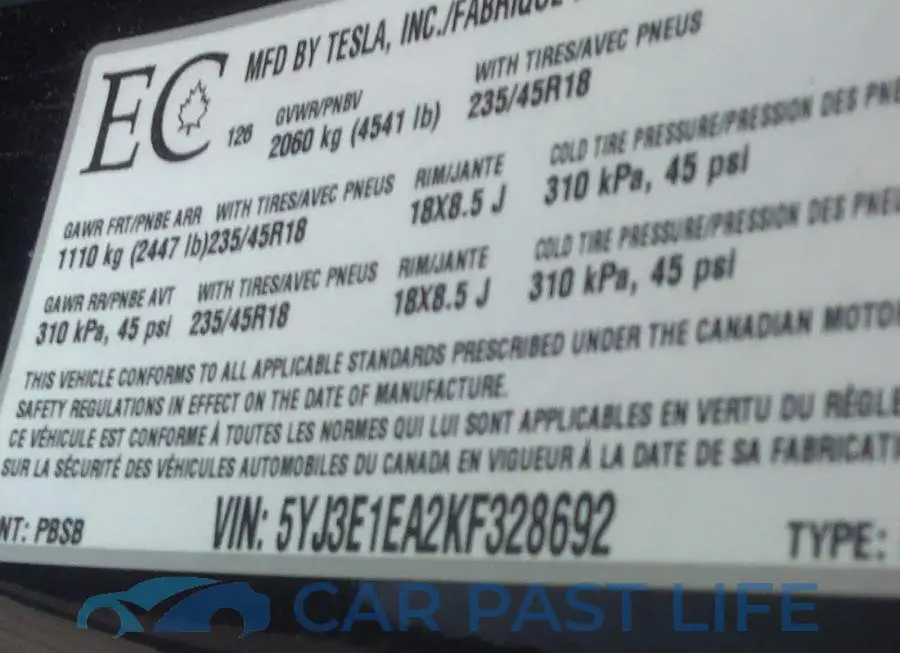 5YJ3E1EA2KF328692# 9