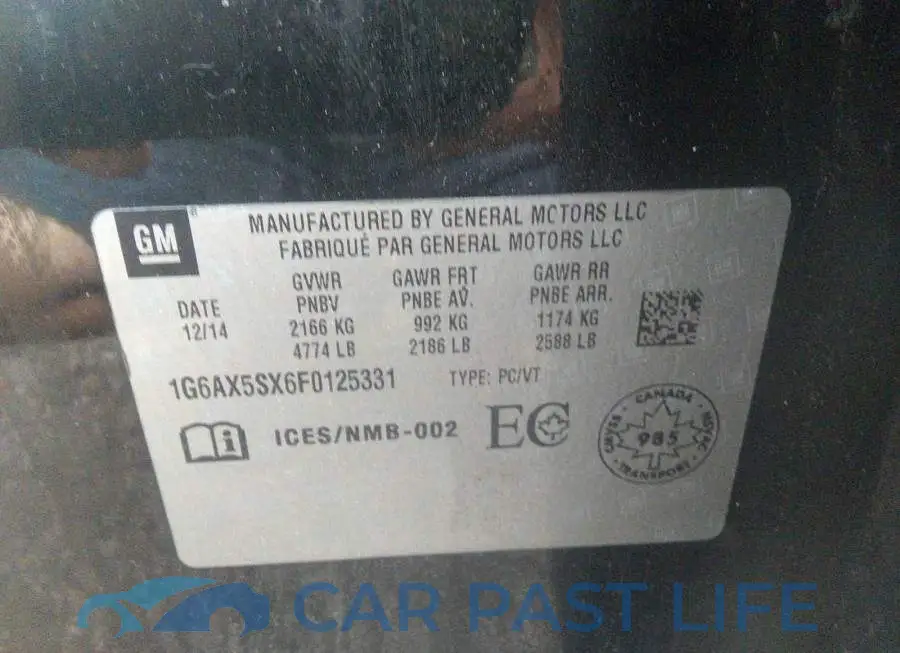 1G6AX5SX6F0125331# 9