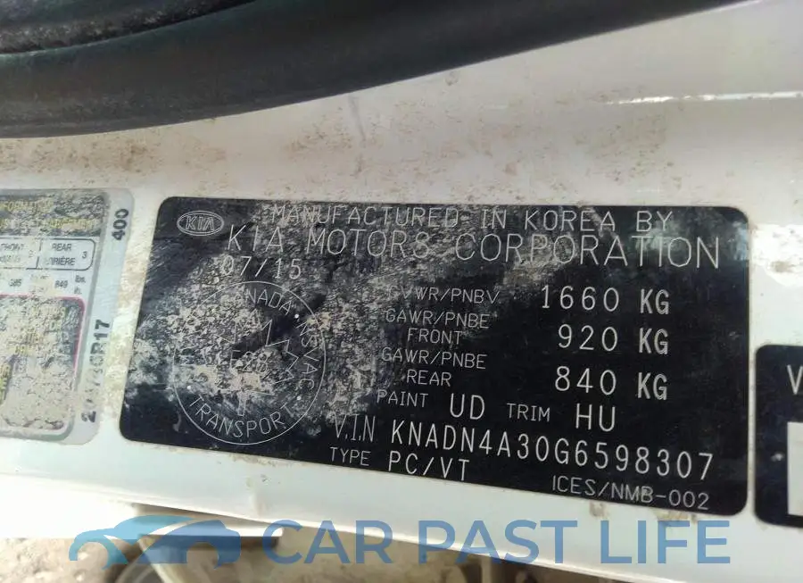 KNADN4A30G6598307# 9