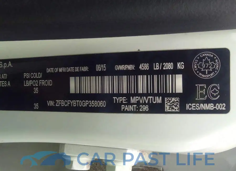 ZFBCFYBT0GP358060# 9