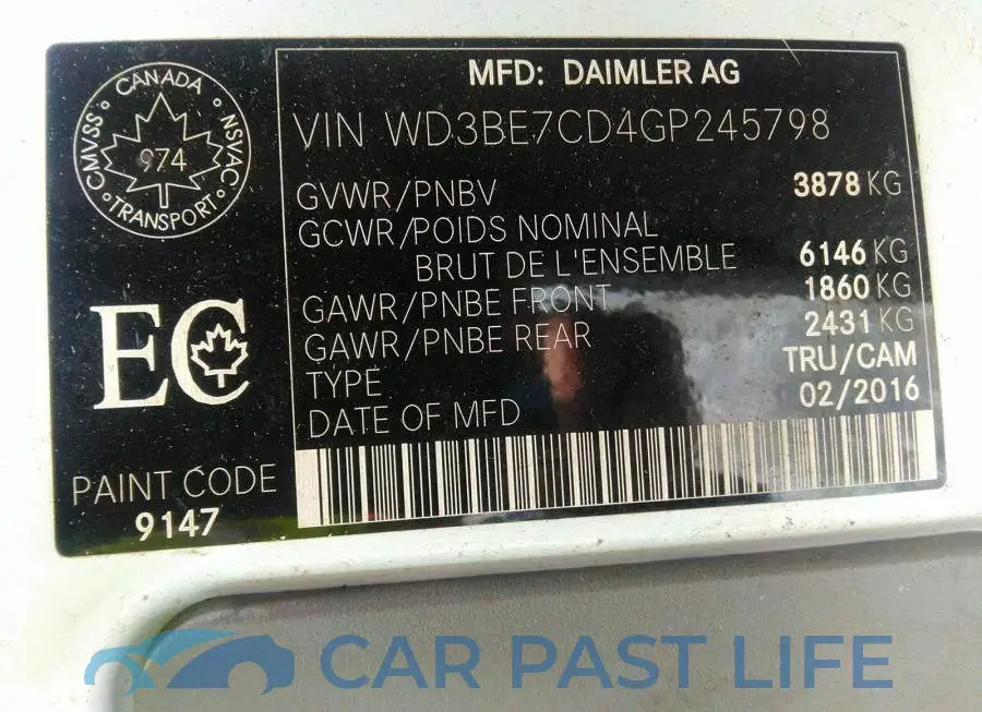 WD3BE7CD4GP245798# 9