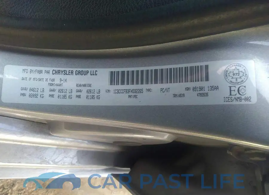 1C3CCCFB3FN592265# 9