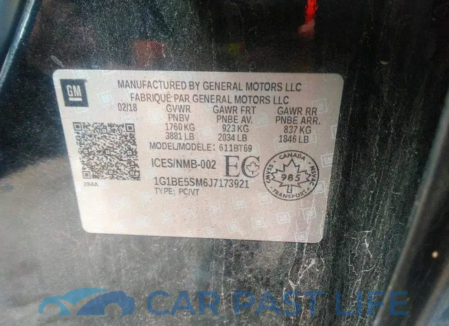 1G1BE5SM6J7173921# 9