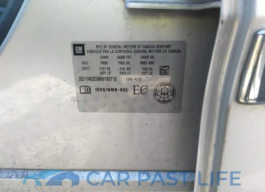 2G1145S39H9169716# 9