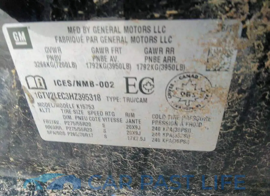 1GTV2LEC3HZ395318# 9