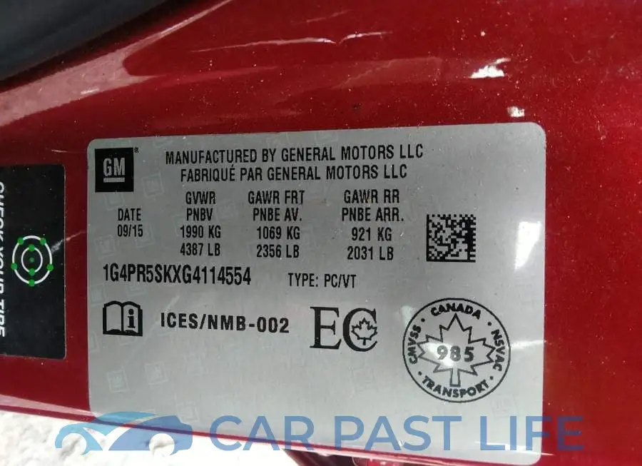 1G4PR5SKXG4114554# 9