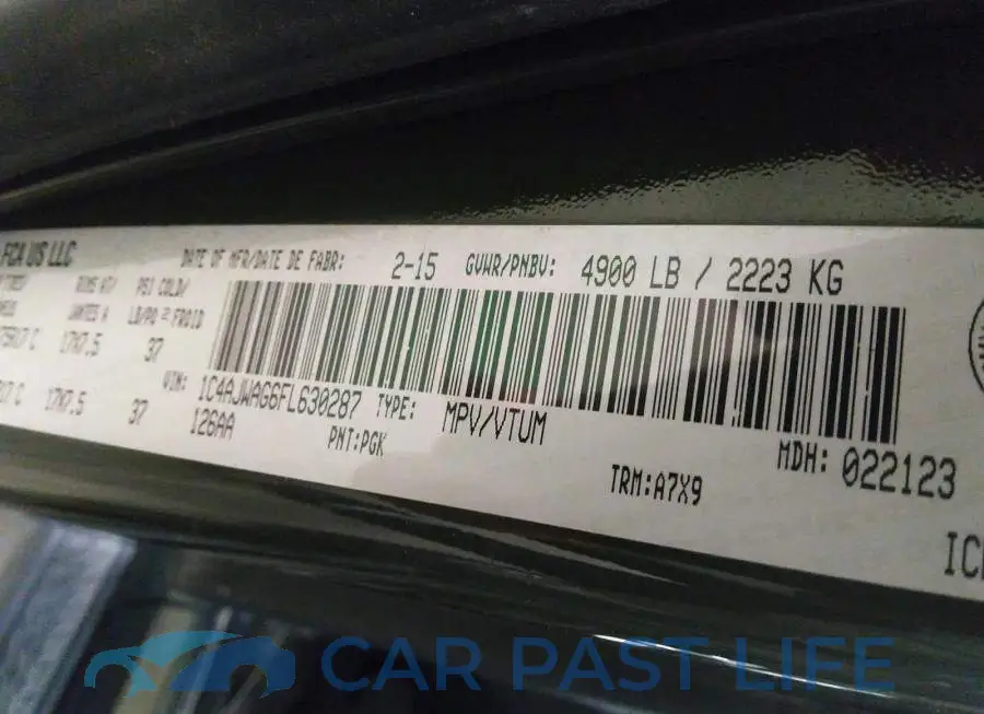 1C4AJWAG6FL630287# 9