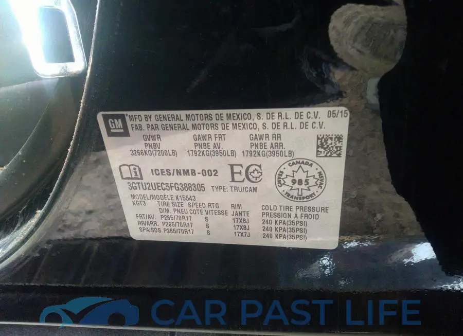 3GTU2UEC5FG388305# 9