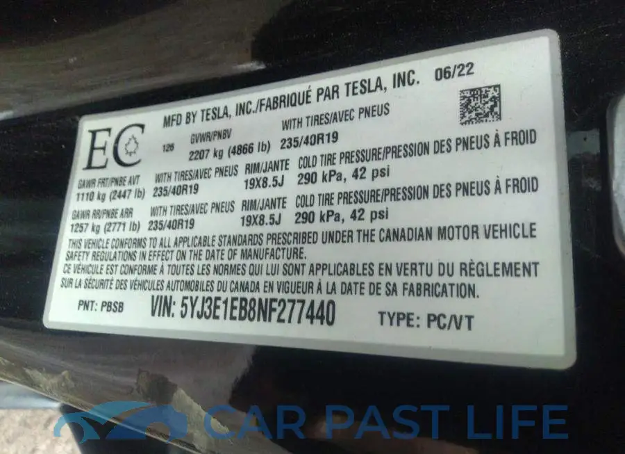5YJ3E1EB8NF277440# 9