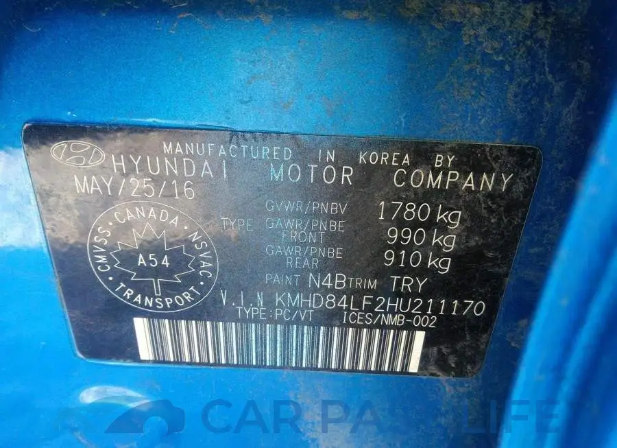 KMHD84LF2HU211170# 9