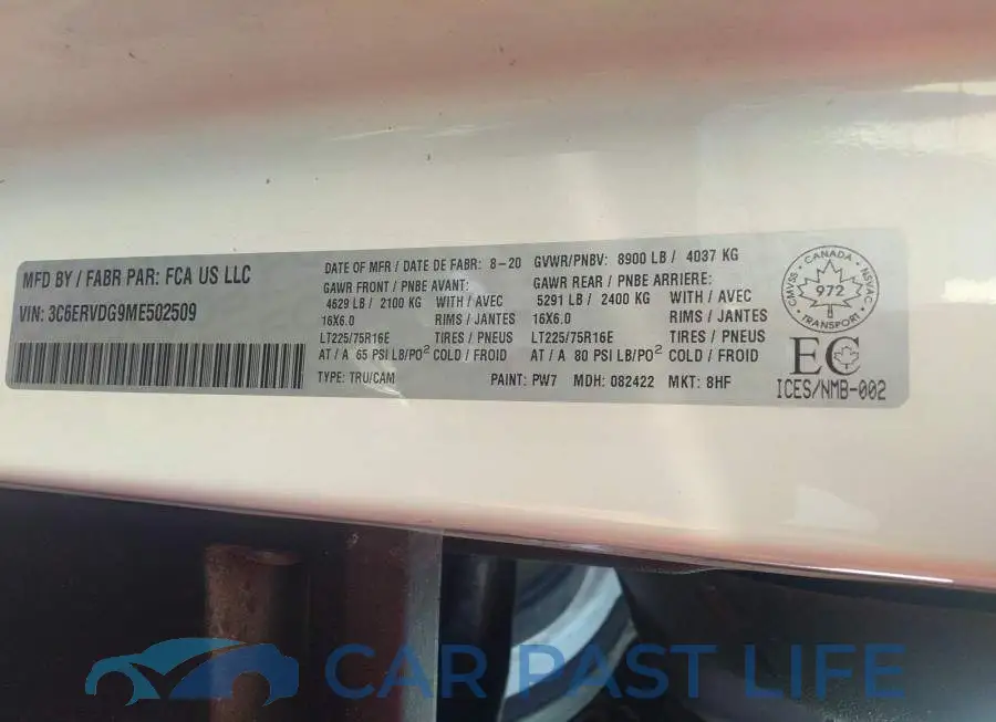 3C6ERVDG9ME502509# 9