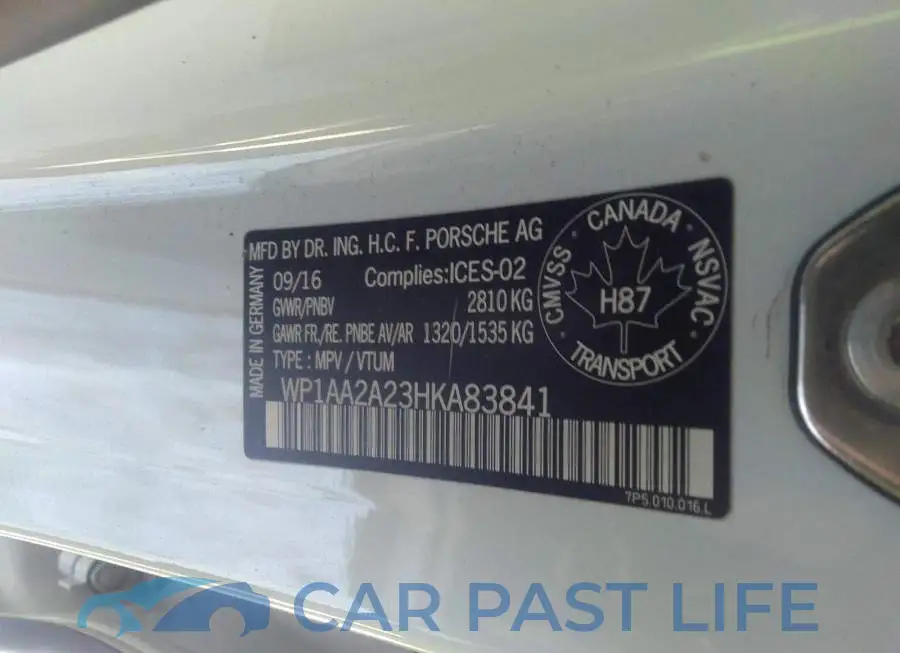 WP1AA2A23HKA83841# 9
