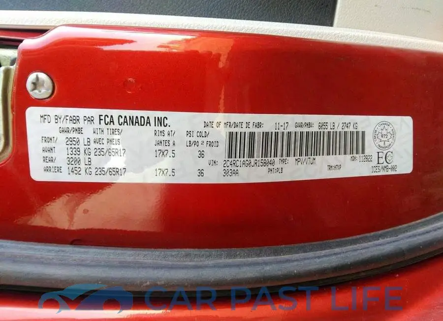2C4RC1AG0JR158040# 9