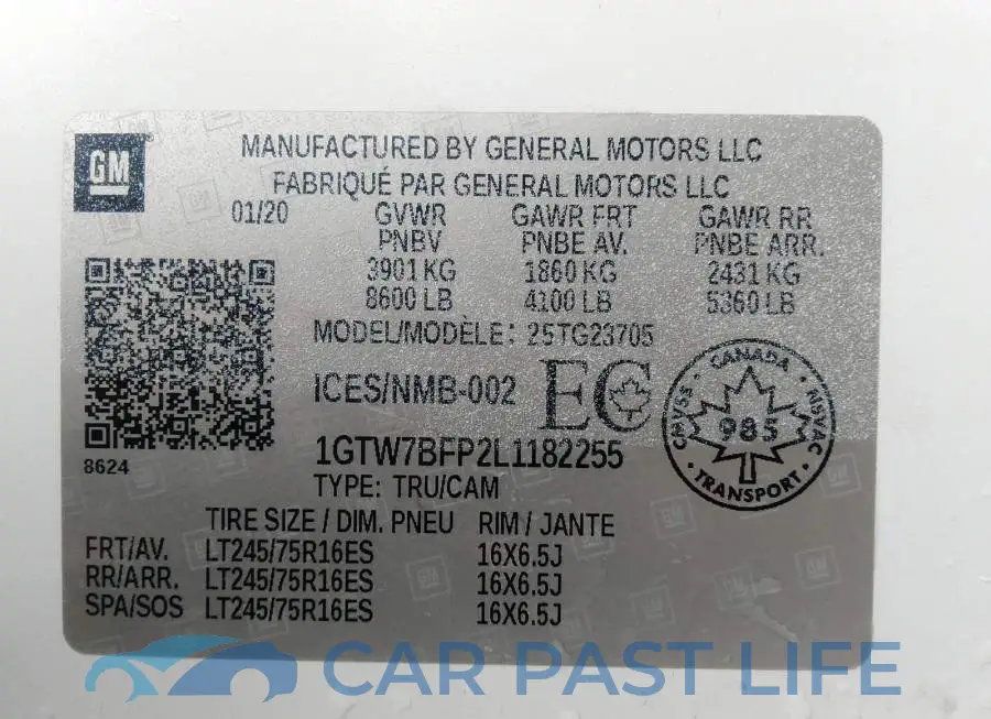 1GTW7BFP2L1182255# 9