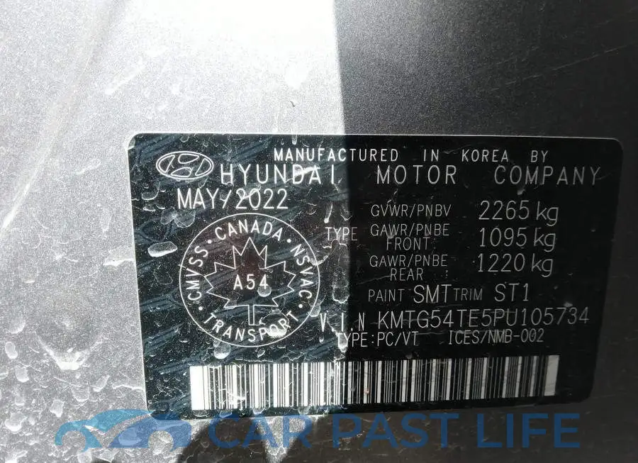 KMTG54TE5PU105734# 9