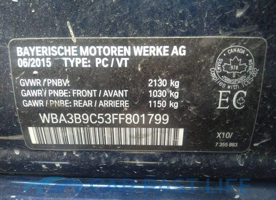 WBA3B9C53FF801799# 9