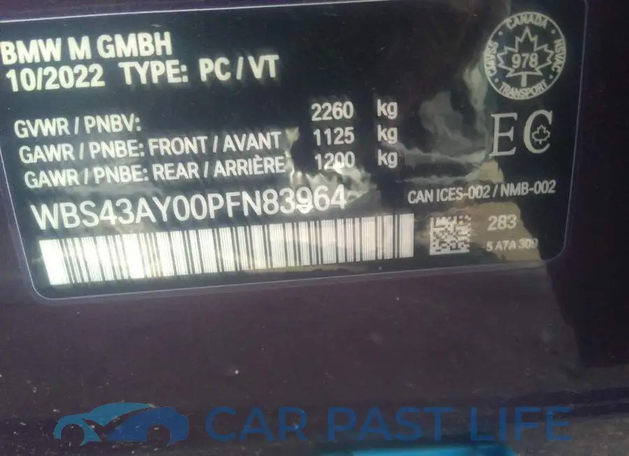 WBS43AY00PFN83964# 9