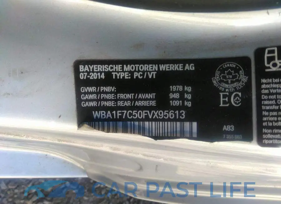 WBA1F7C50FVX95613# 9