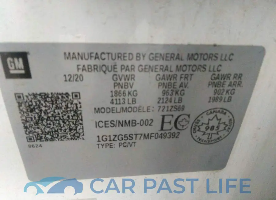 1G1ZG5ST7MF049392# 9