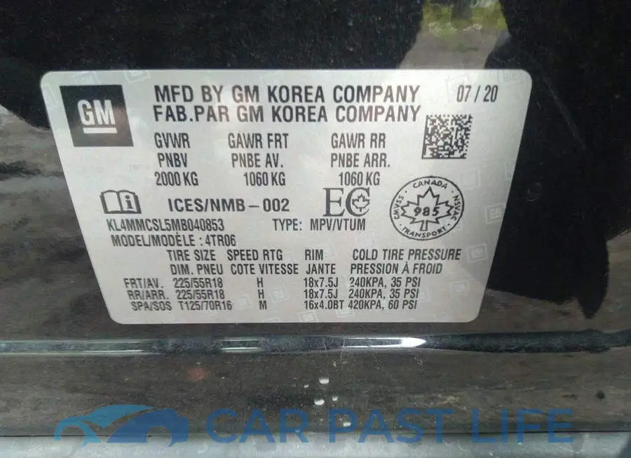 KL4MMCSL5MB040853# 9