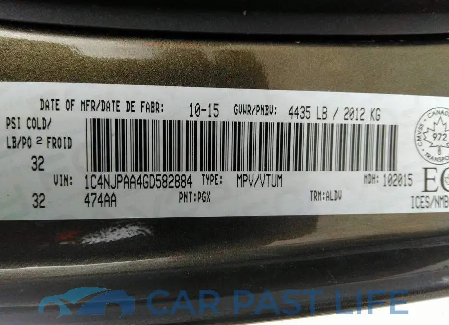 1C4NJPAA4GD582884# 9