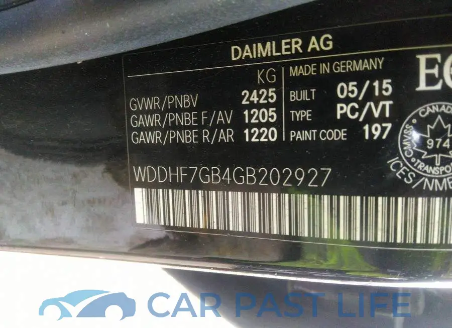 WDDHF7GB4GB202927# 9