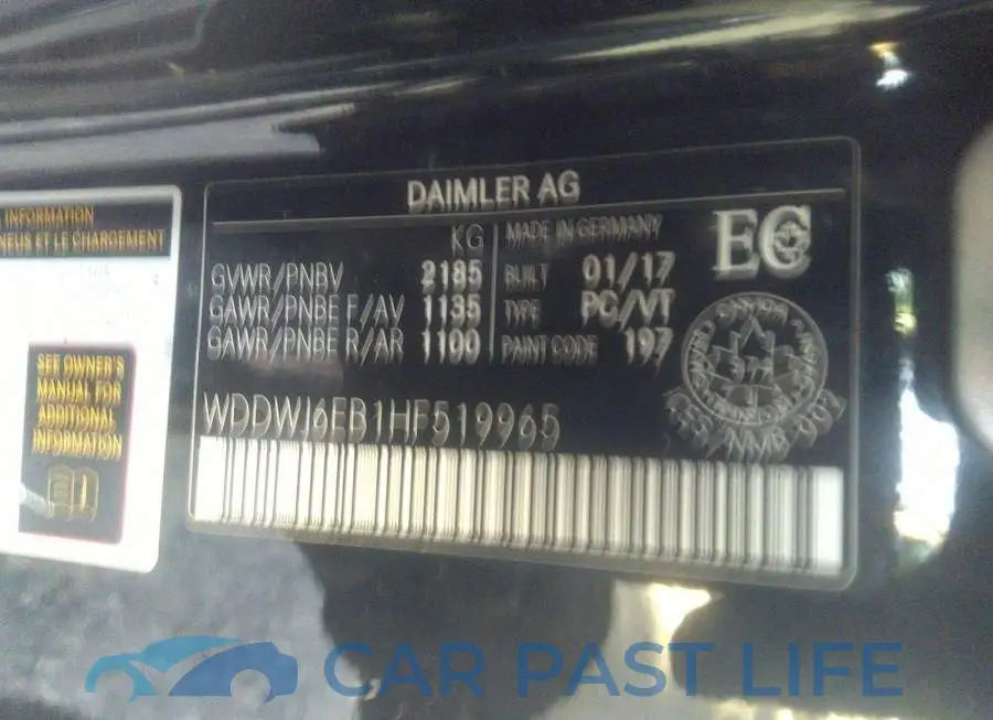 WDDWJ6EB1HF519965# 9