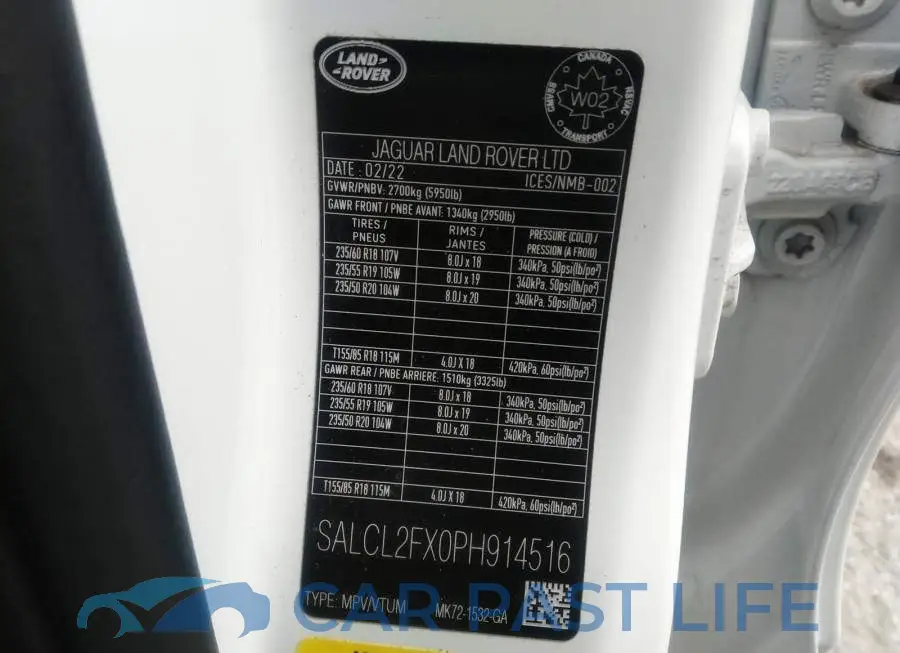 SALCL2FX0PH914516# 9