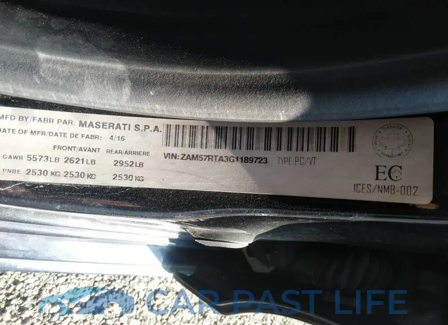 ZAM57RTA3G1189723# 9