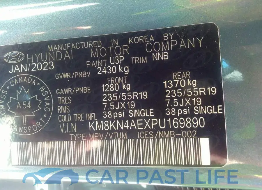 KM8KN4AEXPU169890# 9