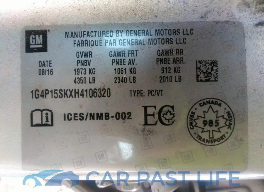 1G4P15SKXH4106320# 9