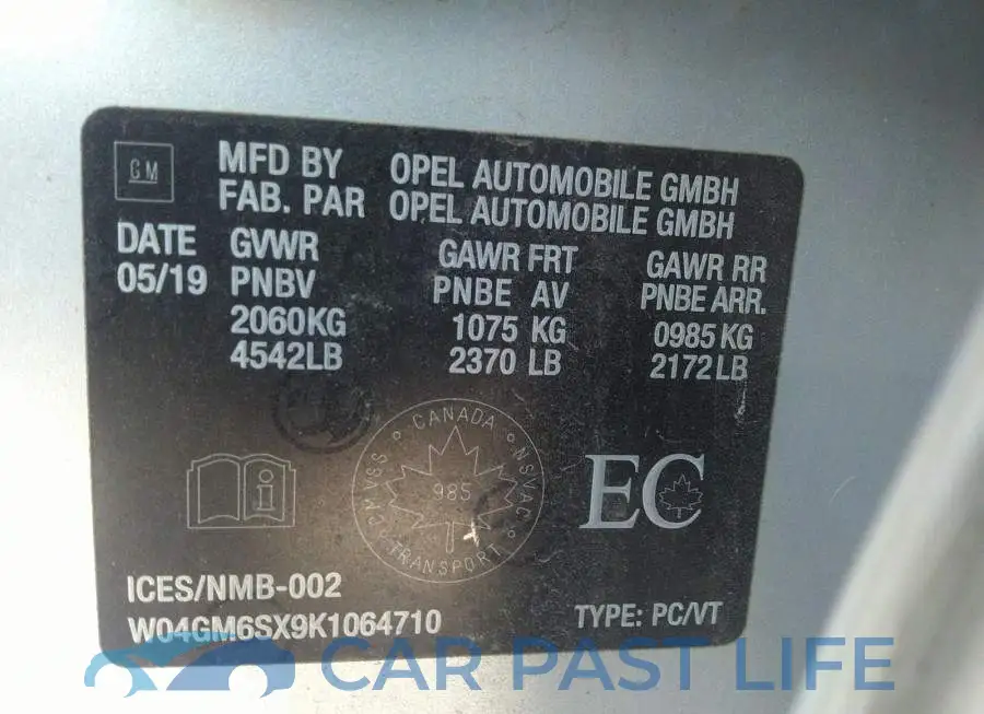 W04GM6SX9K1064710# 9