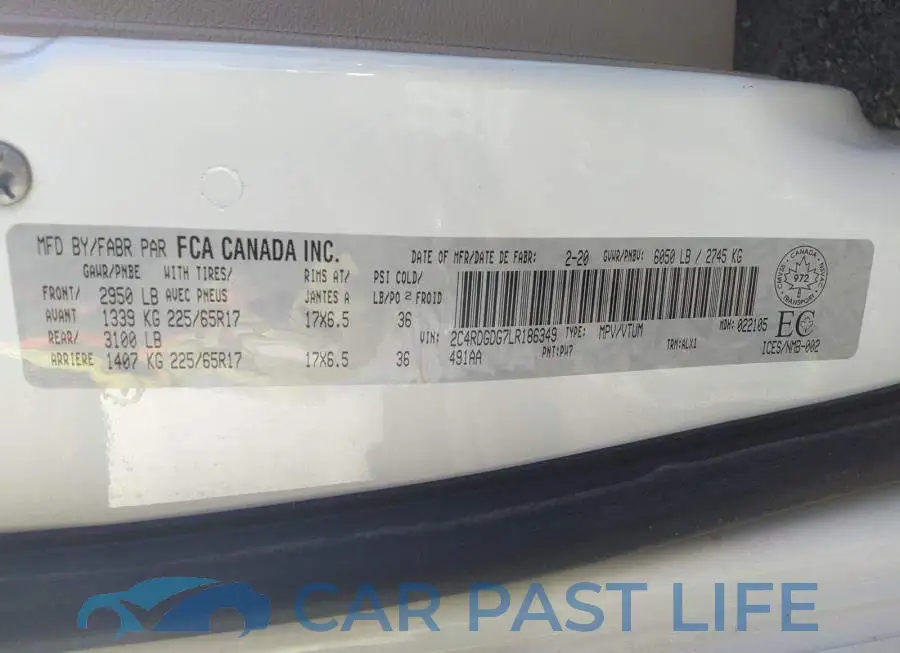 2C4RDGDG7LR186349# 9