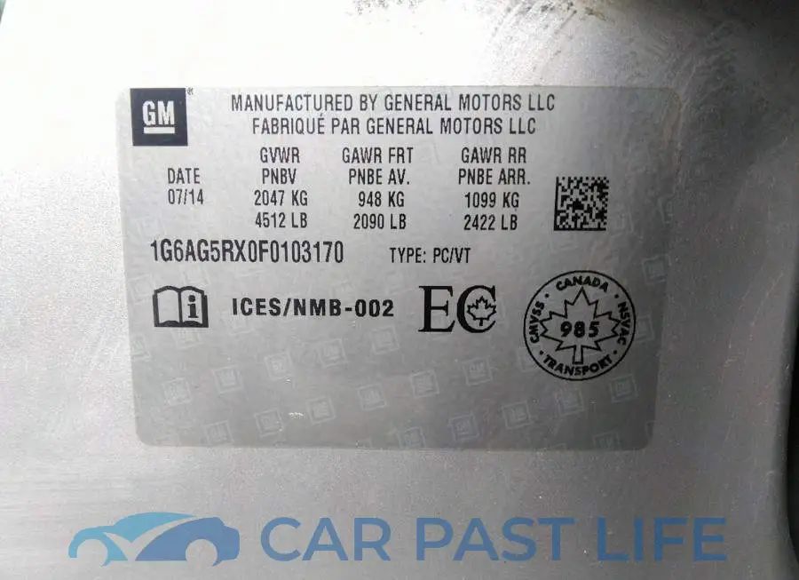 1G6AG5RX0F0103170# 9