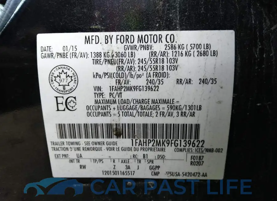 1FAHP2MK9FG139622# 9