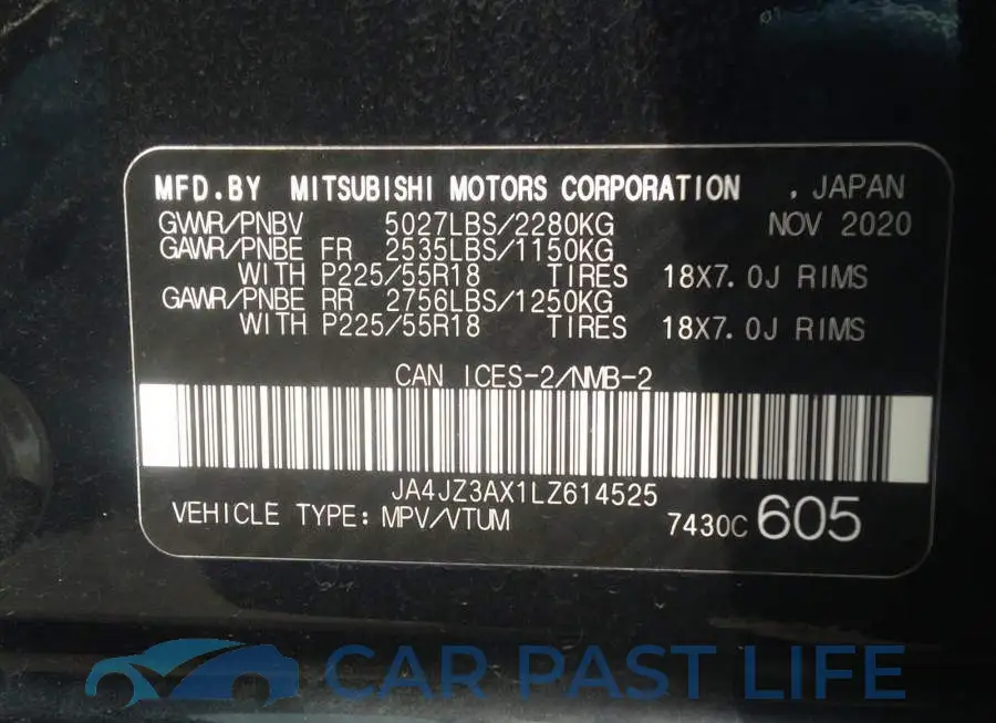 JA4JZ3AX1LZ614525# 9