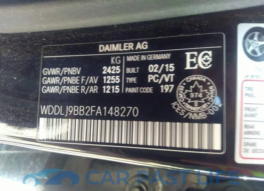 WDDLJ9BB2FA148270# 9