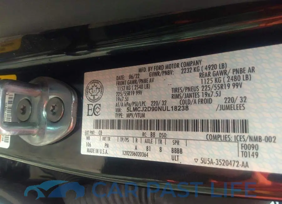 5LMCJ2D90NUL18238# 9