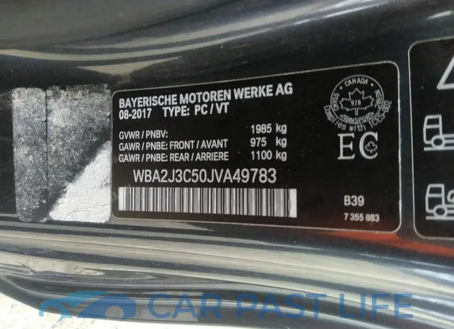 WBA2J3C50JVA49783# 9