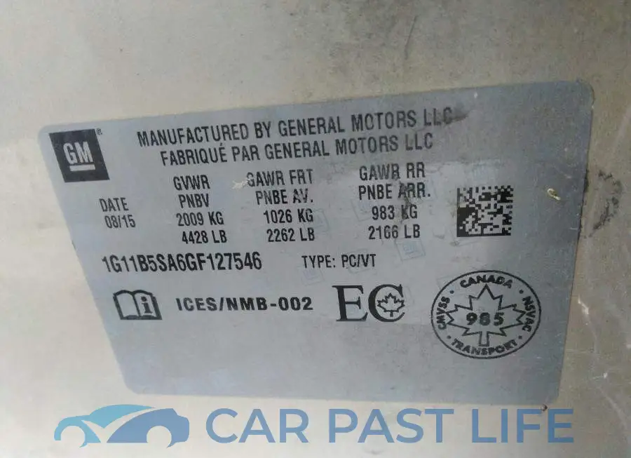 1G11B5SA6GF127546# 9
