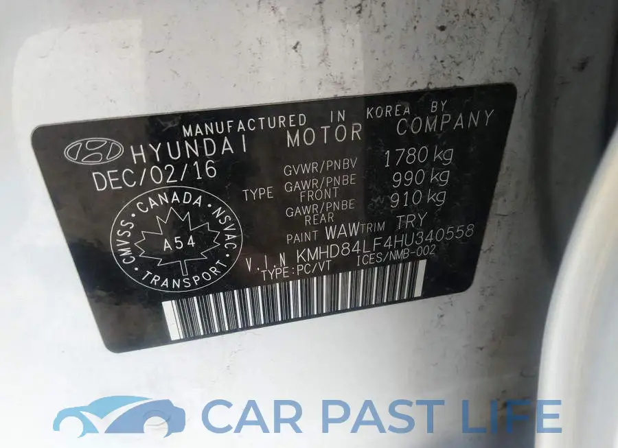 KMHD84LF4HU340558# 9