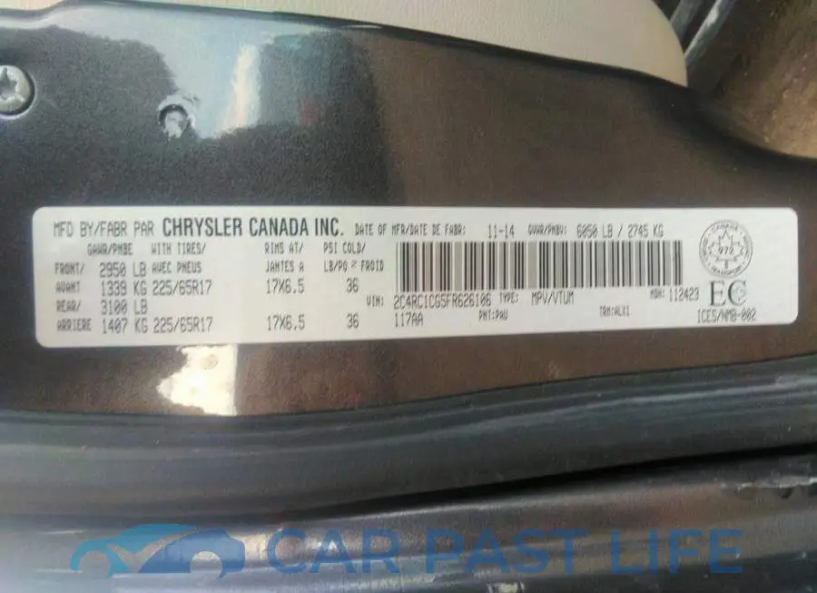 2C4RC1CG5FR626106# 9
