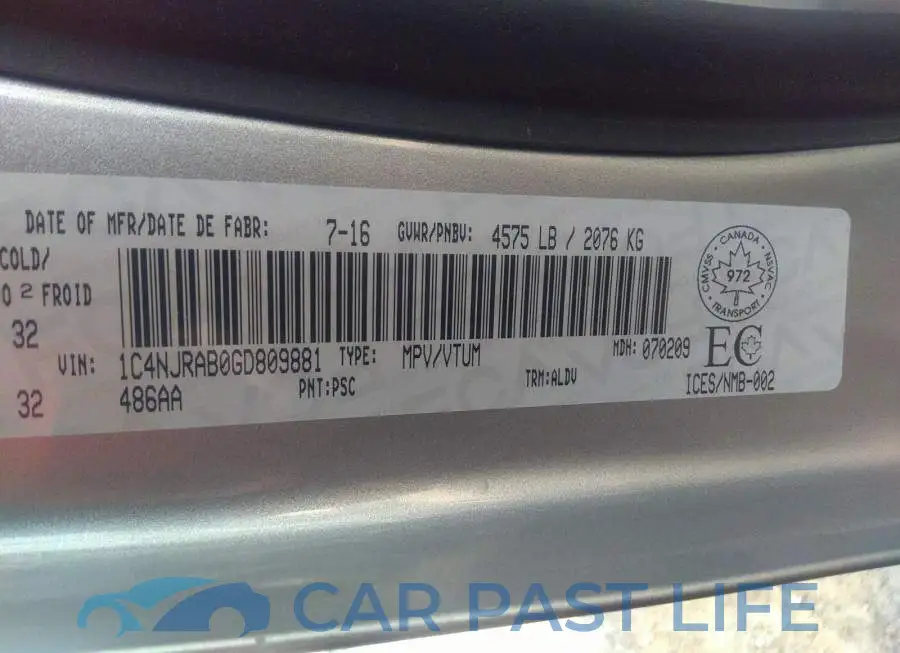 1C4NJRAB0GD809881# 9